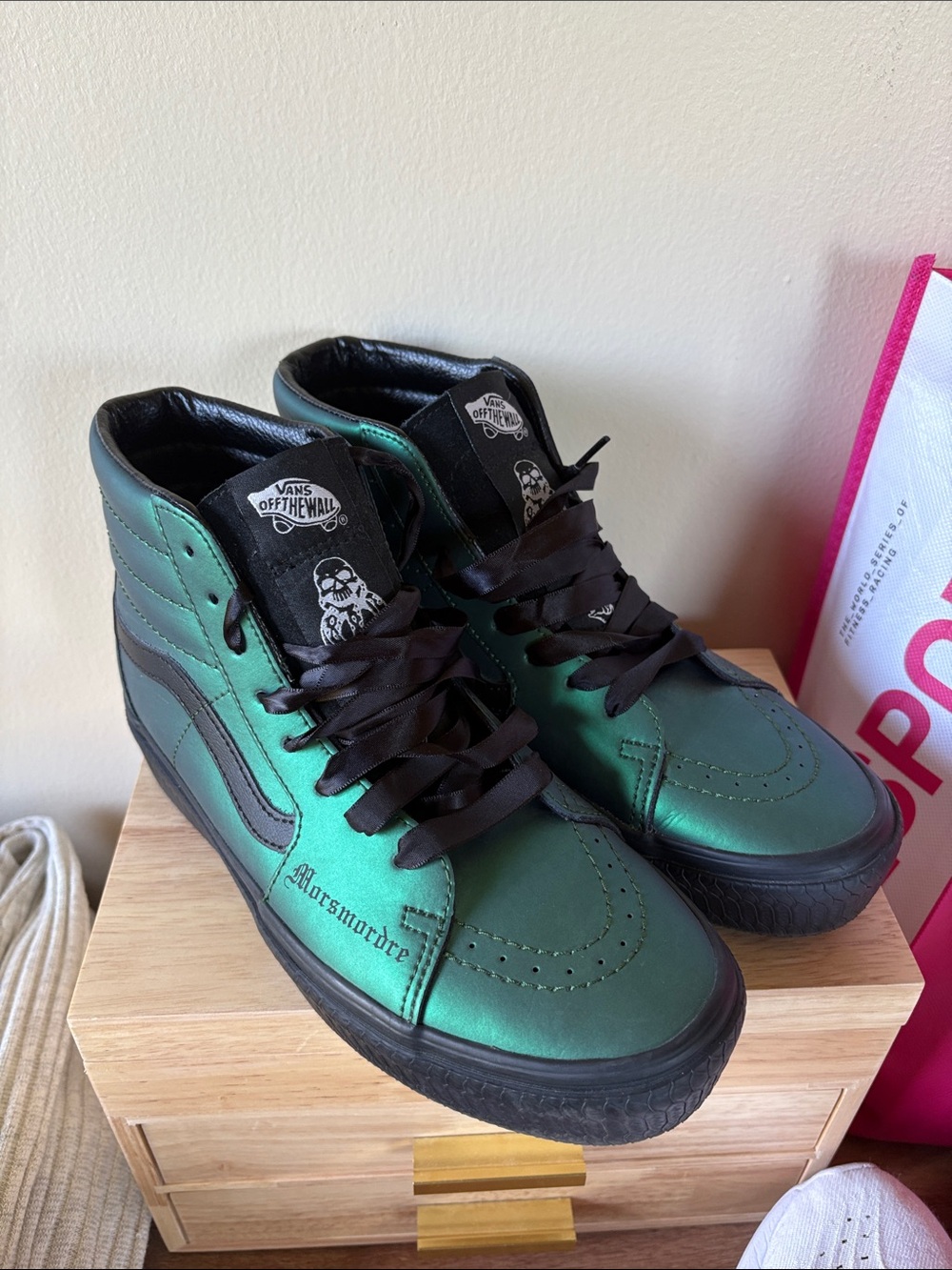 Vans Death Eater Green and Black High-Top Sneakers